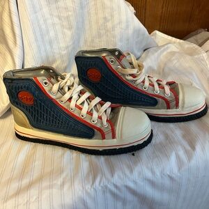 D-Gel Broomball High-Top Sneakers Vintage - Blue and White - size 9/42